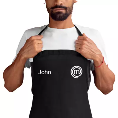 £3.75 • Buy Polyester Blend Masterchef Apron Personalised Name Cooking Baking TV Inspired