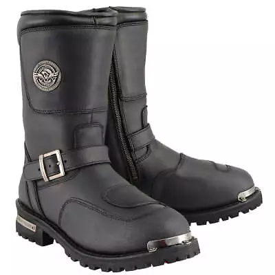 Milwaukee Leather 9070 Mens Black Motorcycle Leather Boots Gear Shift Protection • $142.99