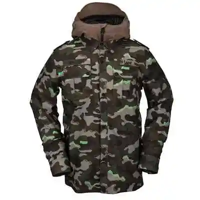 Volcom Men's Creedle2stone Snowboard Jacket Army Camo Size Small • $79.95