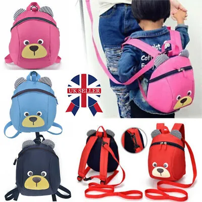 £5.99 • Buy Cartoon Baby Toddler Kids Safety Harness Strap Bag Backpack Security With Reins