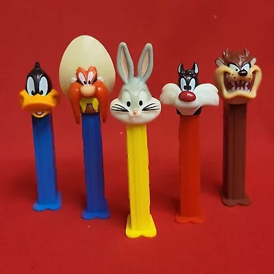 VTG Looney Tunes Pez Dispensers Daffy Duck Yosemite Sam Bugs Bunny Sylvester Tas • $24.95