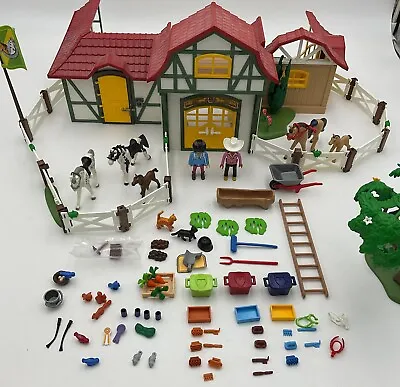 Playmobil 6926 Country Horse Farm Stables With Figures & Horses • £30