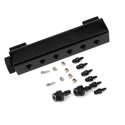 $23.67 • Buy 6 Port Vacuum Block Intake Manifold Kit Fuel Wastegate Boost 1/8NPT For Racing