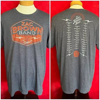 NEW Zac Brown Band Southern Ground Concert Tour Shirt W Dates Size XL • $14.98