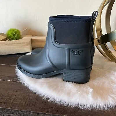 Tory Burch Short Rain Boots Women’s Size 6 M Black • $68.99