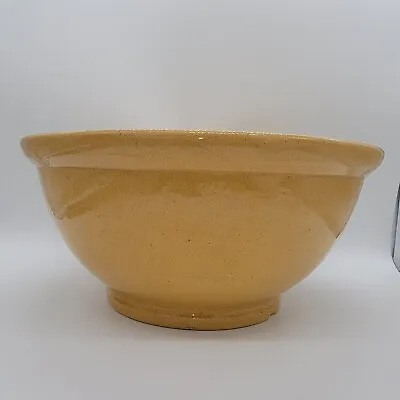Antique Yellow Ware Pacific Pottery Bowl 13  Estate Find  • $215