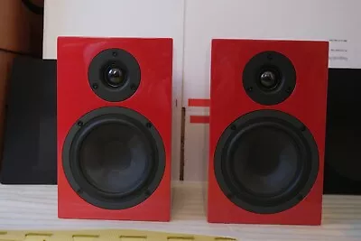 Pro-Ject Audio Speaker Box 5 Hi-Fi 2-Way Bookshelf Monitor Speakers (Pair) - Red • $279