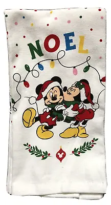 NEW Disney Mickey And Minnie Mouse NOEL 2pc Christmas Kitchen Dish Towel Set • $15.99