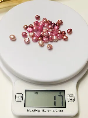 15g Pinkish Freshwater Cultured Pearls Loose Beads DIY Jewelry Craft • £1.20