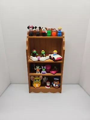 Display Shelf Only  Great 4 Vintage Fisher-Price Little People McDonald's  Etc • $26.99