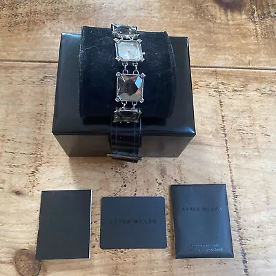 Gorgeous Silver Bracelet Karen Millen Watch In Box With Instructions • £21.50