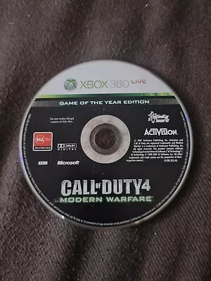 Call Of Duty 4: Modern Warfare - Xbox 360 Disc Only PAL Tested & Working • $10.15