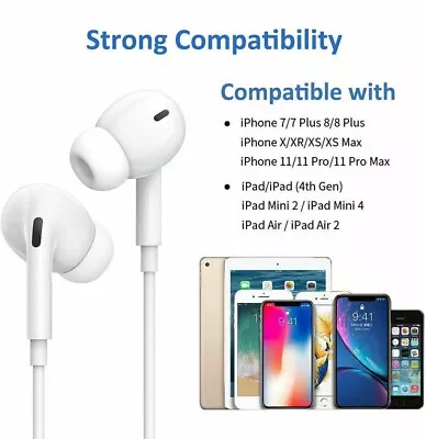 Earphones Bluetooth Popup Handsfree Earbud In Ear Lightening Headset For IPhone • £3.81