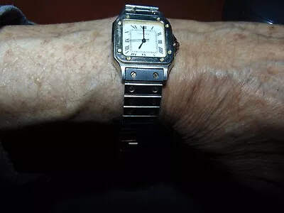 Vtg Estate Cartier Silvertone Quartz Wristwatch • $203.50