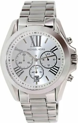 Michael Kors Bradshaw Chronograph Silver Dial Woman's Watch MK5535 • $109.95