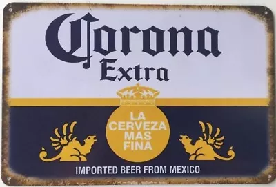 Corona Beer Rustic Vintage Metal Tin Signs Man Cave Shed & Bar Sign • $9.99