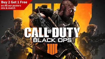 Call Of Duty: Black Ops 4 Game Poster 20x36  Canvas Print Poster • $24.78