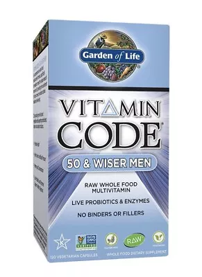 Garden Of Life Vitamin Code 50  Wiser Men 240 Vegetarian Capsules Gluten-Free • $140