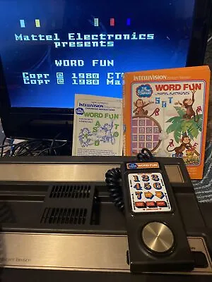 Word Fun - Intellivision Game - Boxed With Manual & 2 Overlay - Tested & Working • £11.99