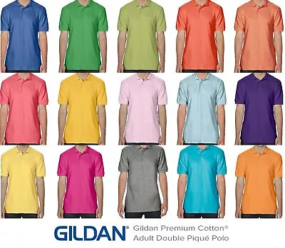 £8 • Buy POLO T-Shirt Gildan Premium Cotton Poloshirt Work Leisure Golf Office G85800