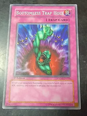 Yugioh Bottomless Trap Hole SDZW-EN034 Common 1st Edition *BUY 2 GET 1 FREE* • $1