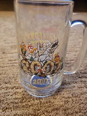 Vintage Disney California Adventure Glass Beer Stein 2002 Mickey Pluto Goofy • $19.99