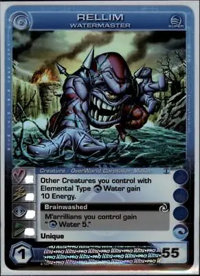 $3.75 • Buy (cc1005) RELLIM WaterMaster Chaotic Card (MAX ENERGY 55) All Other Stats Random