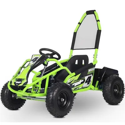 MotoTec Mud Monster Kids Electric 48v 1000w Go Kart Full Suspension Green ✅ • $1199