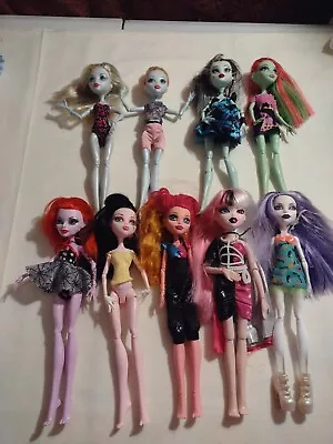 Lot 9 Vintage Monster High Toy Girl Dolls Pre Owned • $60