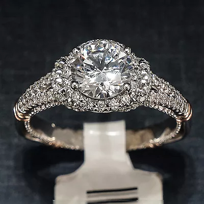 Verragio Engagement Ring 14k White Gold With Red Gold Accents D117r - 0  • $2475