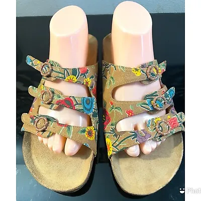 $44 • Buy New Eurowellness Balance Flower Strappy Slip On Women’s Sandals Size 11/42