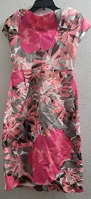 Banana Republic Mad Men Women’s Pink Watercolor Floral Sheath Dress Sz 2 • $36.95