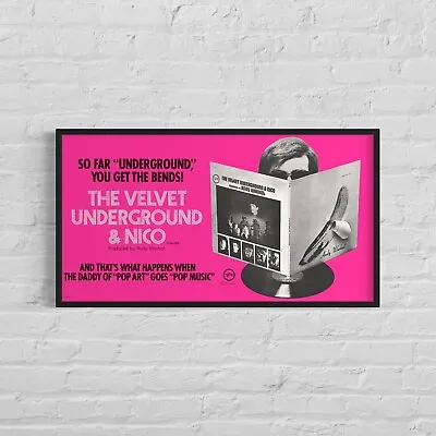 VELVET UNDERGROUND & NICO ‘Produced By Andy Warhol’ 1967 Verve Promo Poster • $54.67