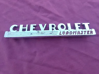 Vintage 1946-53 Chevy Truck Loadmaster Hood Emblem Nice! 3683135 • $49.99