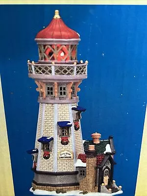 Lemax Village Porcelain Stony Point Lighthouse Rotating Beacon 2002 Plymouth • $42.50