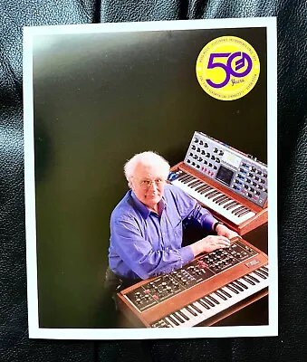 Bob Moog Photo With Vintage Minimoog And Moog Voyager. • $36