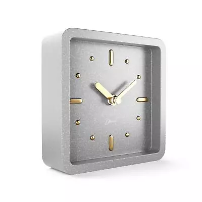 Driini Modern Mid Century Desk & Shelf Clock Gray And Gold - Battery Operated... • $39.99