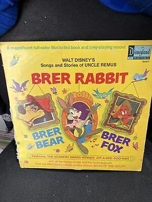 $9.95 • Buy 1970 Walt Disney Vinyl Record 33 LP Uncle Remus Brer Rabbit ZIP A Dee