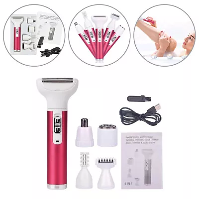 5 In 1 Electric Lady Women Shaver Hair Arm Leg Bikini Face Remover Razor Trimmer • $25.36