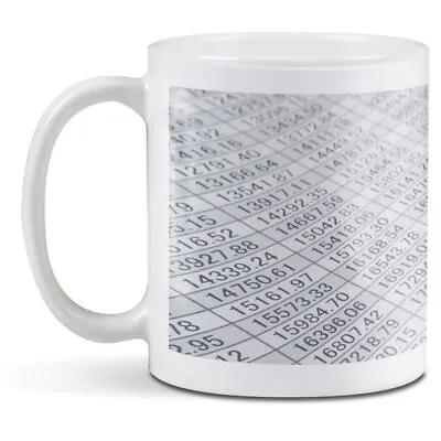 White Ceramic Mug - Spreadsheet Cells Accountant Computer #24247 • £8.99