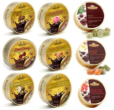Simpkins Travel Sweets Tin Assorted Chocolate Centres - Traditional Sweets 175g • £8.99