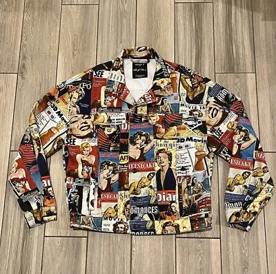 Forever 21 Marilyn Monroe Denim Jacket Men's Medium All Over Print  • $49.99