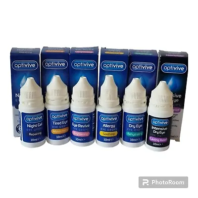 £1.40 • Buy Optivive Eye Drop Rehydrating,Whitening,Tired,Allergy Contact Lens Friendly 10ml