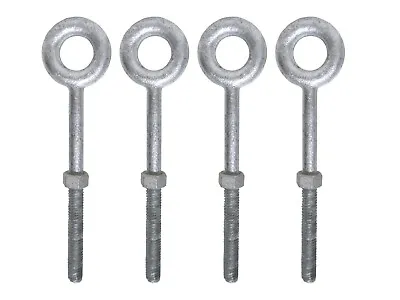 5/8  X 10  Plain Eye Bolts Forged HDG Rigging Anchor Point - Pack Of Four • $24.99