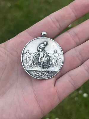 £19 • Buy Rare Antique Cycling Medal George Pilkington Mills Silver 1886 Memorabilia Bike