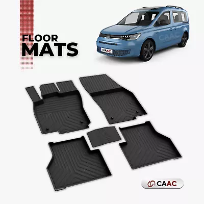 For VW Caddy MINI VAN 2020-2023 Floor Mats Liner All Weather Molded 4D 5 Pcs • $133.28