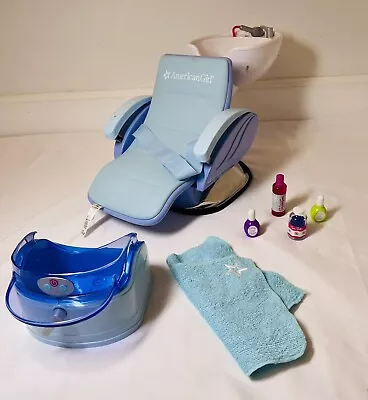 American Girl Doll Spa Chair Beauty Salon Hair Washing Sink Works RETIRED • $55