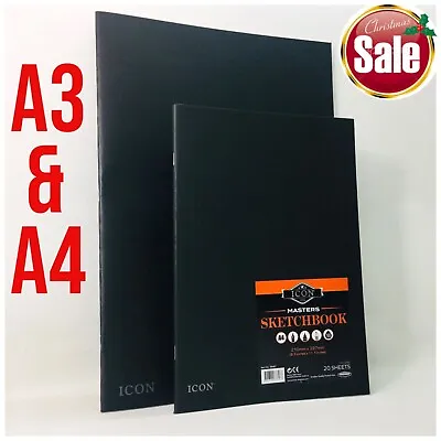 Sketch Book Pad White Paper Master Sketching Drawing Book 20 Sheets Pad A3 & A4 • £4.94