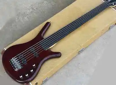 Hot Sale 6 Strings Fretless Navy Wine-red Electric Bass With Rosewood Fretboard • $343