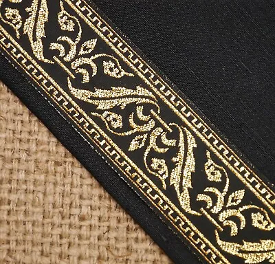 £2 • Buy Indian Asian Baroque Gold Jacquard Trim Ribbon Sari MA42